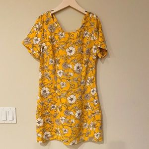 Yellow floral dress
